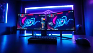 Jelajahi daftar lapak303 game dalam suasana gaming yang modern dan energik.