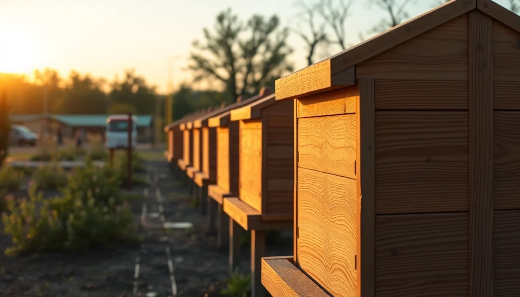Colmenas warré mostrando su estructura única en un jardín apícola.