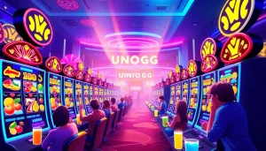 Menangkan hadiah besar di Unogg slot game dengan mesin slot yang cerah dan ramai.