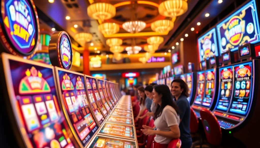 Tampilkan pengalaman menyenangkan bermain Unogg slot game dengan pemain ceria di kasino