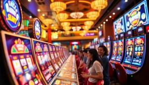 Tampilkan pengalaman menyenangkan bermain Unogg slot game dengan pemain ceria di kasino