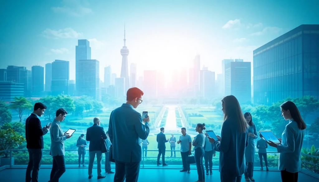 Engage with technology at https://mohamedmmblog.tech showcasing AI and IoT in a futuristic city.