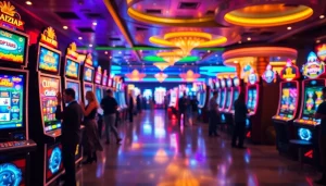 Rasakan keseruan bermain agen toto slot dengan berbagai mesin slot dalam suasana kasino yang meriah.