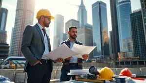 Construction manager overseeing a project in New York City, showcasing expertise and leadership.