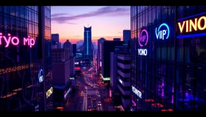 Discover Yono VIP lifestyle through a stunning cityscape illuminated at night.
