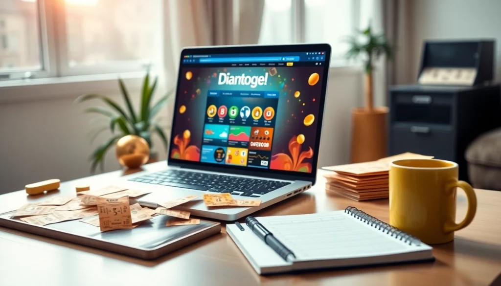 Daftar di diantogel dengan akses mudah dan tampilan menarik di perangkat digital.