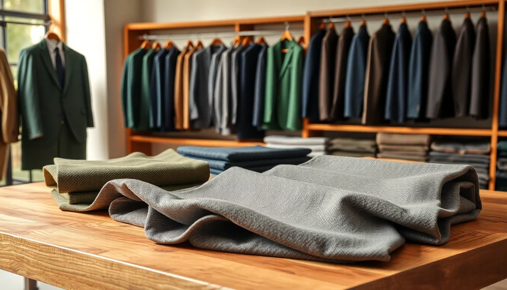 Punta di Roma stoffen tonen rijke texturen en levendige kleuren in een stijlvolle boutique.