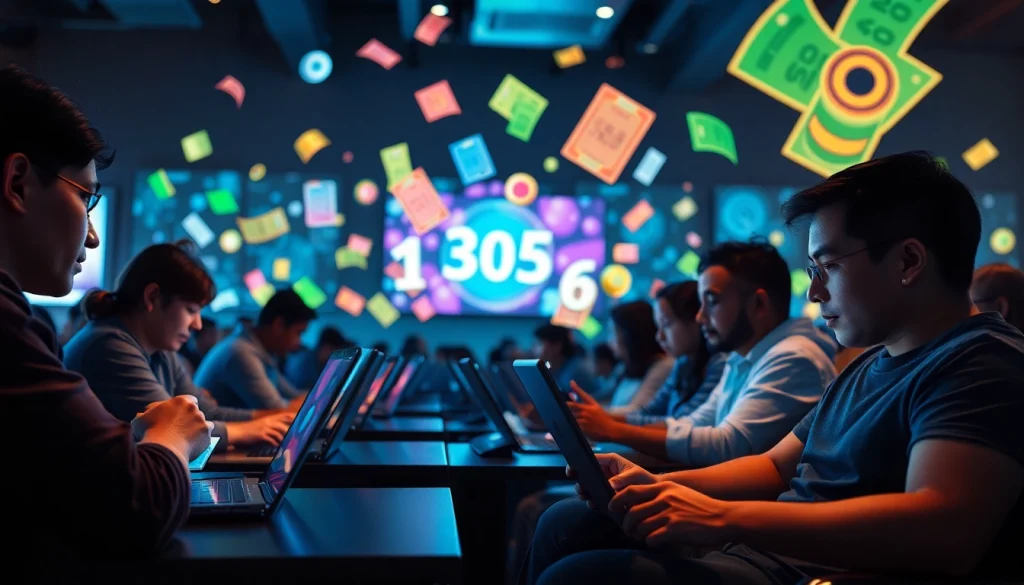 Pelancong bermain situs togel dalam suasana menarik dan berwarna.