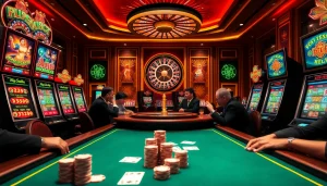 Rasakan kegembiraan obraltoto di meja poker kasino mewah yang penuh aksi dan dekorasi yang berwarna-warni.