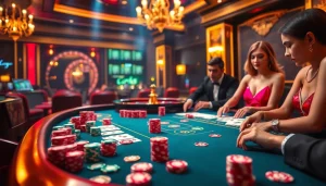 Experience thrilling poker action at 여기여 casino with vibrant tables and engaging players.