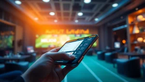 Hello88 online betting platform showcasing user-friendly smartphone interface with vibrant digital elements.