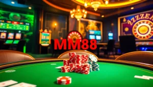 Experience the luxury and excitement of Trang Chủ MM88 with vibrant casino elements and thrilling games.