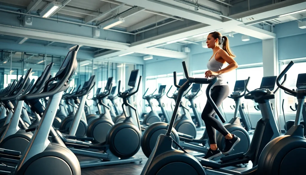 Active user on an elliptical machine showcasing the expertise of an elliptical machine manufacturer.