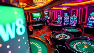 Trải nghiệm cảm giác hồi hộp của cá cược trực tuyến với liên kết W88 trong một môi trường casino sang trọng đầy bàn chơi sôi động.