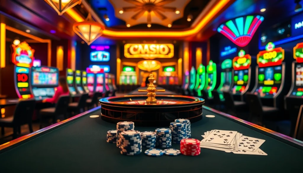 High-energy casino scene featuring poker chips and roulette at https://mm88.vegas/ for the ultimate gaming experience.