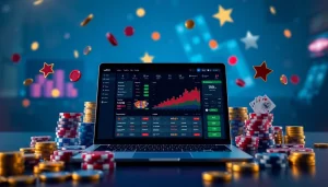 Experience seamless uu88 đăng nhập with a modern online gambling dashboard featuring casino elements and vibrant colors.