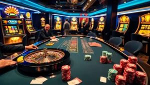 s88 vip players enjoy high-stakes gaming at luxurious casino tables, engaging excitement.