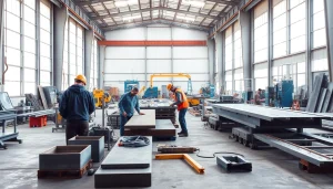 Explore steel fabricators near me showcasing skilled craftsmanship in a bright workshop.