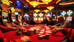 Experience thrilling poker action at fa88 with stacked chips and engaging players.