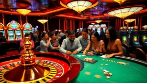 S8 members enjoying thrilling casino action at roulette and poker tables