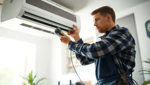 HVAC repair Waccabuc performed by a skilled technician in a comfortable home setting.