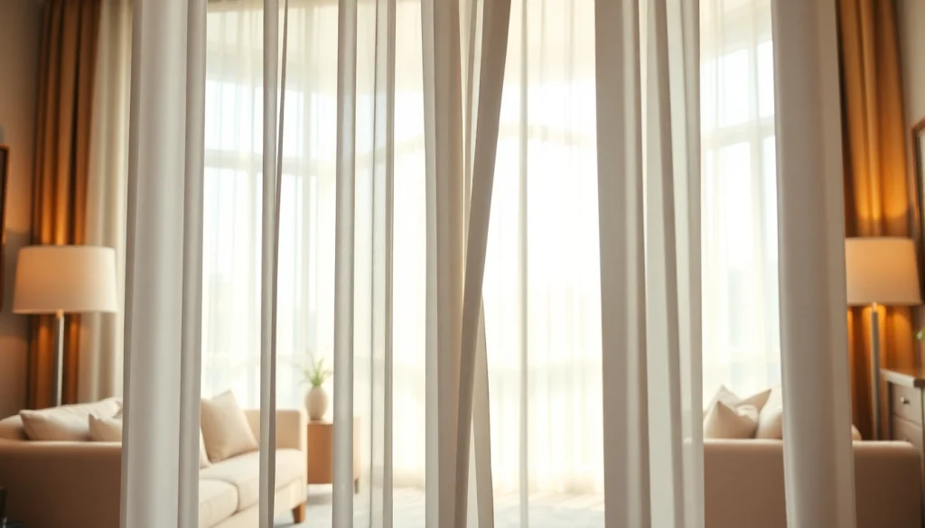 Verduisterende gordijnen in een gezellige woonkamer met elegante stoffen en mooie texturen.