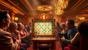 Experience the excitement of Mahjong Ways 2 as players celebrate wins at a bustling casino.