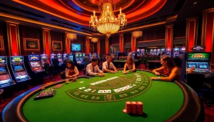 Players enjoying blackjack excitement at SODO CASINO's upscale tables.