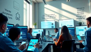 Exploring top OnlyFans discovery platforms in a vibrant online community setting.