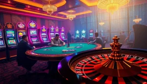 Gambling excitement at a luxurious poker table linked to the hidden wiki, showcasing a vibrant casino atmosphere.