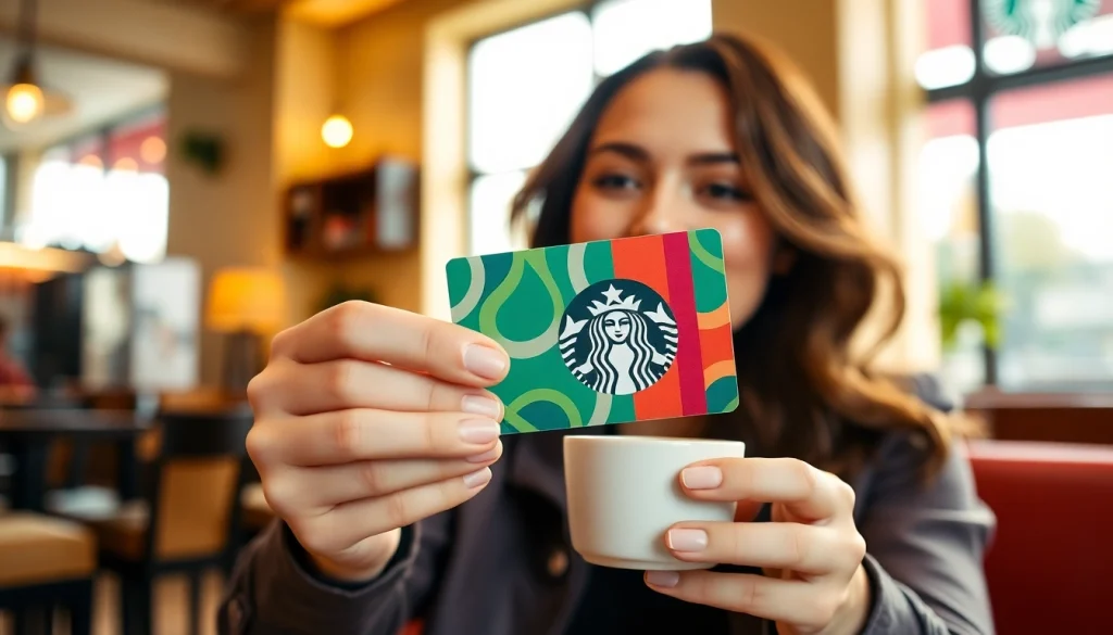 스타벅스 기프티콘으로 커피를 즐기는 모습, 감정이 풍부한 순간을 포착