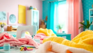 Wafel katoenen stof in een kleurrijke naai studio met heldere uitstraling en textuur.