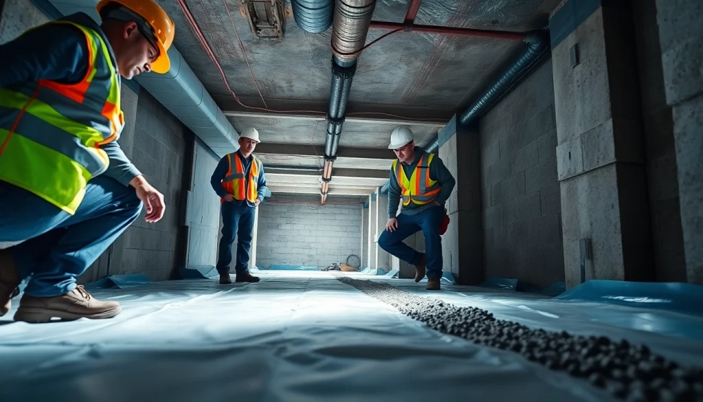 Crawl Space Restoration project highlighting professionals ensuring structural integrity and moisture solutions.