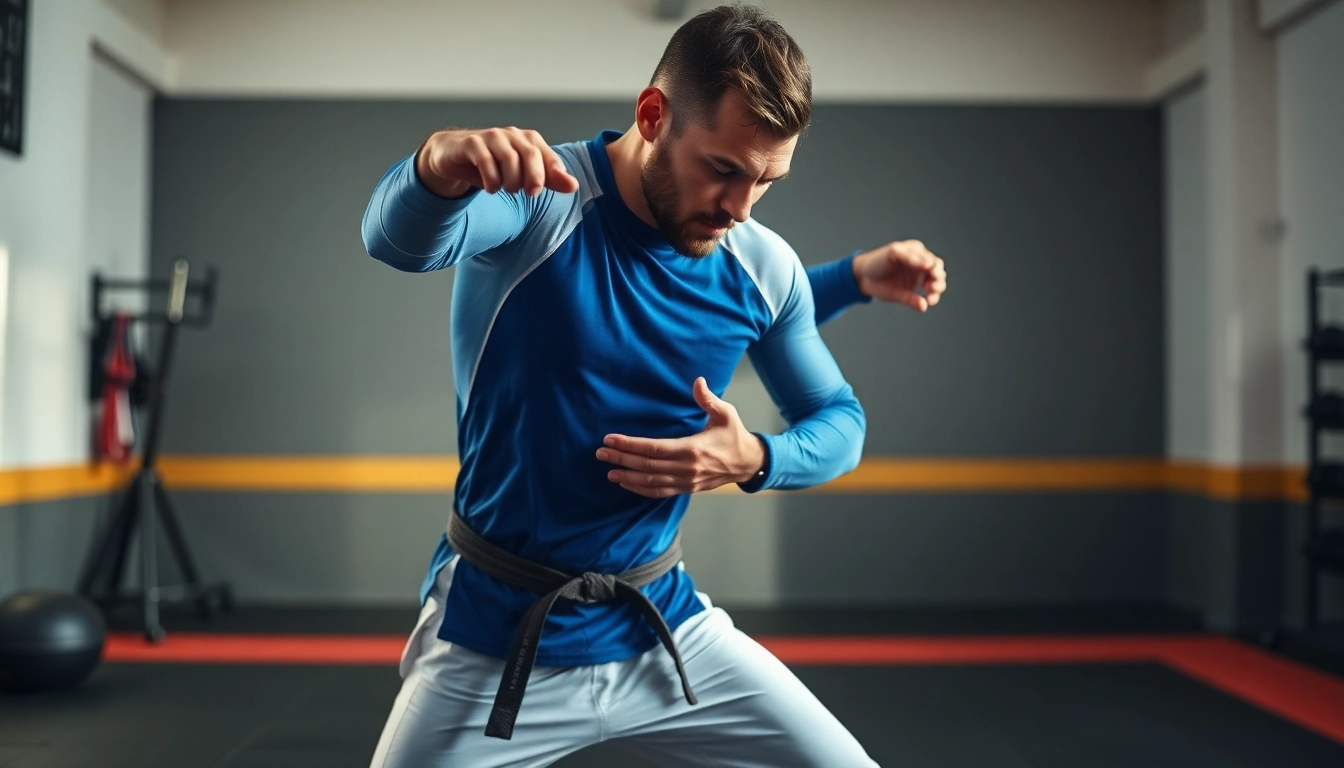 Athlete training in a BJJ Rash Guard Guides, showcasing fit and comfort during a jiu-jitsu session.